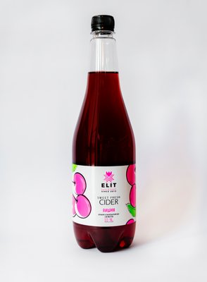 Сидр солодкий купажний газований Sweet Fresh cider Яблучний з Вишнею 1 л 4820211640033 фото