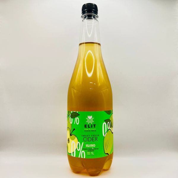 Сидр сладкий купажный газированный Sweet Fresh cider безалкогольный Яблоко 1 л 4820200000015 фото