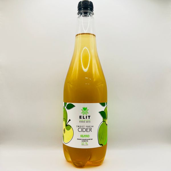 Сидр солодкий купажний газований Sweet Fresh cider Яблучний 1 л 4820211640217 фото